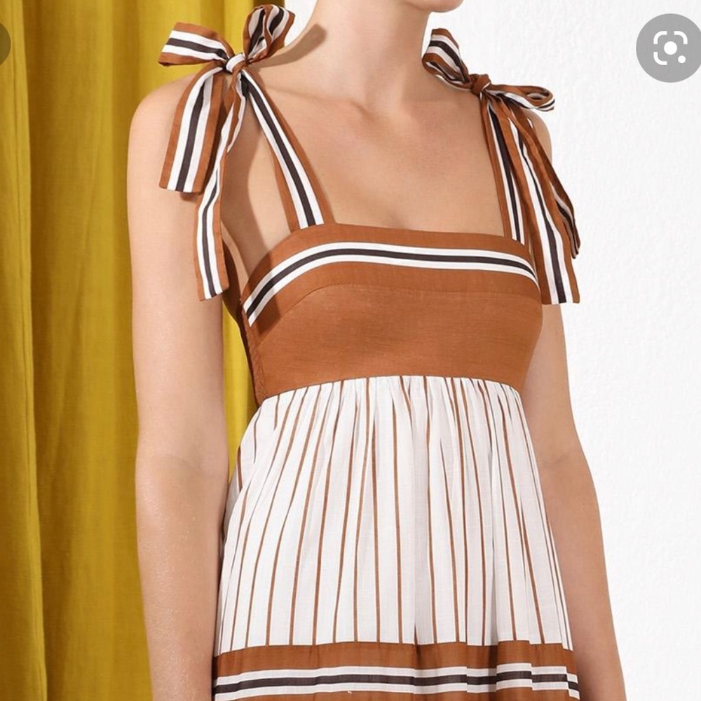 Zimmermann Veneto Linen Tie Dress sz 0